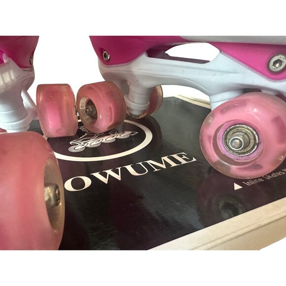 Sowume Adjustable Girl's Roller Skates, Light Up Colorful Wheels, Medium-(13-3 U - Picture 5 of 7